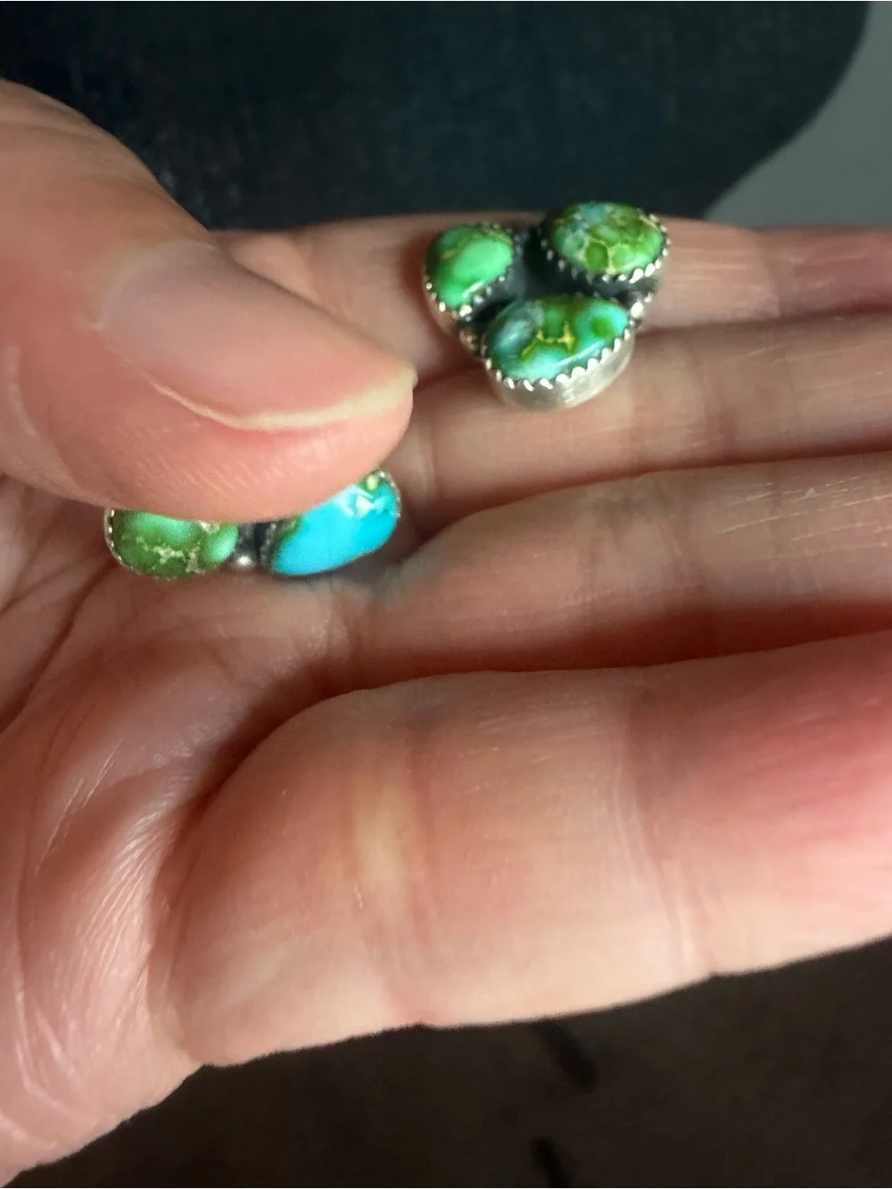 Sonoran Mountain Turquoise Silver Sterling Stud Earrings